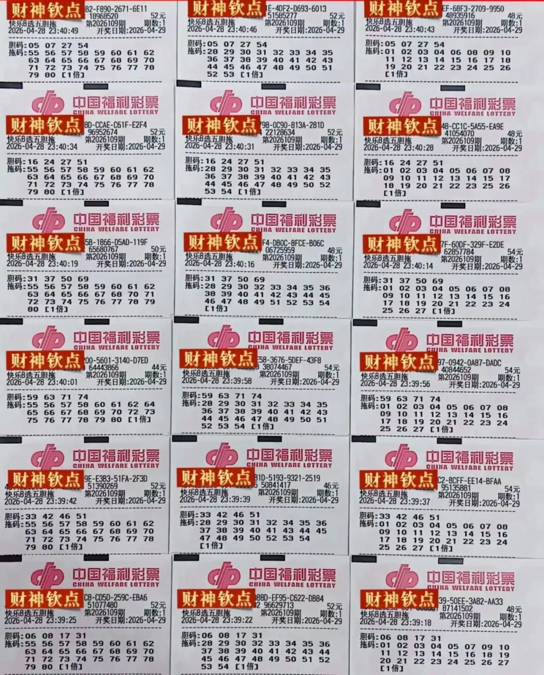 快乐8第26109期晒票图片15